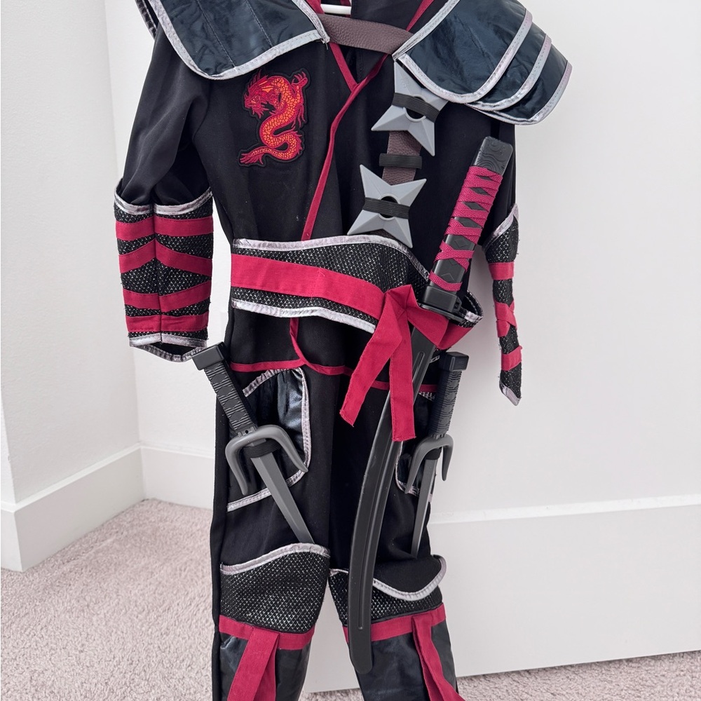 Ninja Costume with Dragon Design
